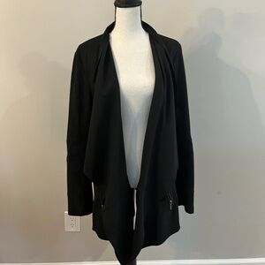 Saks Fifth Avenue Black Draped Blazer